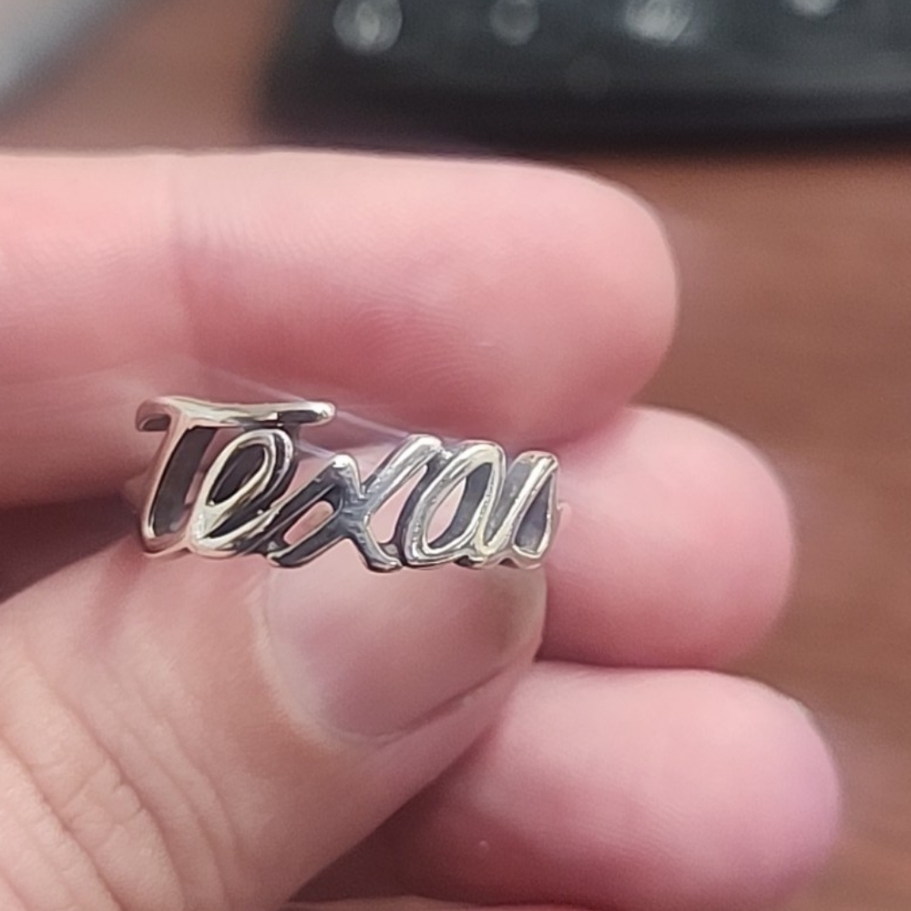 RETIRED JAMES AVERY  'Texas' Script Ring